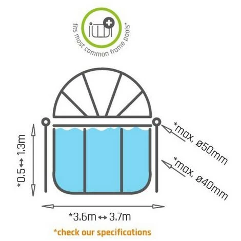 EXIT TOYS EXIT Zwembad Schaduwdoek ø360cm 3 EXIT TOYS EXIT Zwembad Schaduwdoek ø360cm