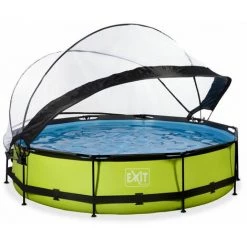 EXIT TOYS EXIT Lime Zwembad ø360x76cm Met Overkapping En Filterpomp - Groen
