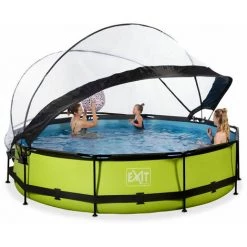 EXIT TOYS EXIT Lime Zwembad ø360x76cm Met Overkapping En Filterpomp - Groen -Piscine Soldes Boutique 64076425 3
