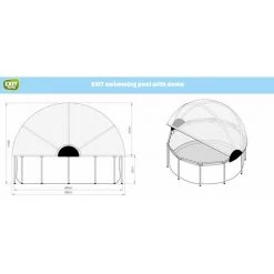 EXIT TOYS EXIT Wood Zwembad ø450x122cm Met Overkapping En Zandfilterpomp - Bruin -Piscine Soldes Boutique 64076429 4