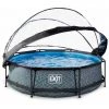 EXIT TOYS EXIT Stone Zwembad ø300x76cm Met Overkapping En Filterpomp - Grijs 2 EXIT TOYS EXIT Stone Zwembad ø300x76cm Met Overkapping En Filterpomp - Grijs -Piscine Soldes Boutique 64076500 1