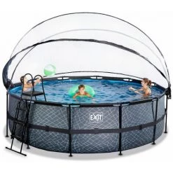 EXIT TOYS EXIT Stone Zwembad ø450x122cm Met Overkapping En Zandfilterpomp - Grijs 8 EXIT TOYS EXIT Stone Zwembad ø450x122cm Met Overkapping En Zandfilterpomp - Grijs -Piscine Soldes Boutique 64076507 3