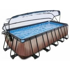 EXIT TOYS EXIT Wood Zwembad 540x250x122cm Met Overkapping En Zandfilterpomp - Bruin 9 EXIT TOYS EXIT Wood Zwembad 540x250x122cm Met Overkapping En Zandfilterpomp - Bruin -Piscine Soldes Boutique 64076509 3
