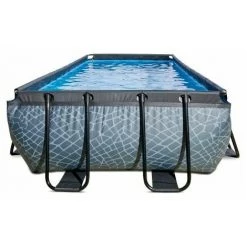 EXIT TOYS EXIT Stone Zwembad 540x250x100cm Met Filterpomp - Grijs -Piscine Soldes Boutique 64076521 3