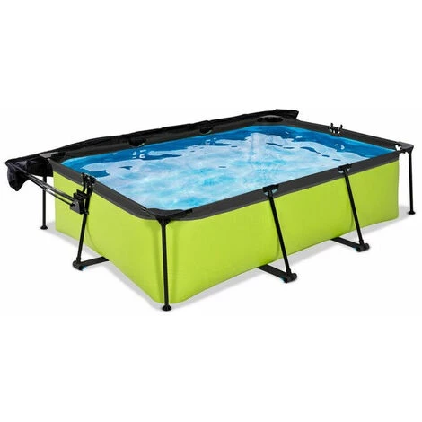 EXIT TOYS Piscine EXIT Lime 220x150x65cm Avec Voile D'ombrage Et Pompe Filtrante - Verte 3 EXIT TOYS Piscine EXIT Lime 220x150x65cm Avec Voile D'ombrage Et Pompe Filtrante - Verte
