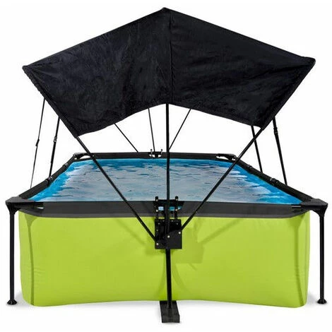 EXIT TOYS Piscine EXIT Lime 220x150x65cm Avec Voile D'ombrage Et Pompe Filtrante - Verte 4 EXIT TOYS Piscine EXIT Lime 220x150x65cm Avec Voile D'ombrage Et Pompe Filtrante - Verte – Image 2