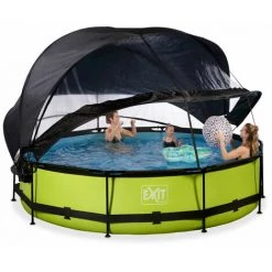 EXIT TOYS EXIT Lime Zwembad ø360x76cm Met Overkapping, Schaduwdoek En Filterpomp - Groen -Piscine Soldes Boutique 64076546 4