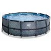 EXIT TOYS EXIT Stone Zwembad ø427x122cm Met Filterpomp - Grijs -Piscine Soldes Boutique 64076553 1
