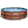 EXIT TOYS EXIT Wood Zwembad ø488x122cm Met Filterpomp - Bruin -Piscine Soldes Boutique 64076554 1