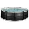 EXIT TOYS EXIT Black Leather Zwembad ø450x122cm Met Filterpomp - Zwart