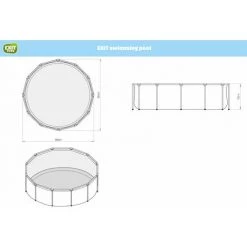 EXIT TOYS EXIT Black Leather Zwembad ø450x122cm Met Filterpomp - Zwart -Piscine Soldes Boutique 64076557 4