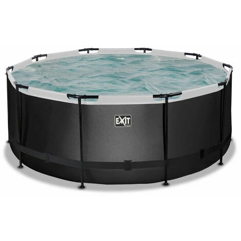 EXIT TOYS EXIT Black Leather Zwembad ø360x122cm Met Filterpomp - Zwart 3 EXIT TOYS EXIT Black Leather Zwembad ø360x122cm Met Filterpomp - Zwart