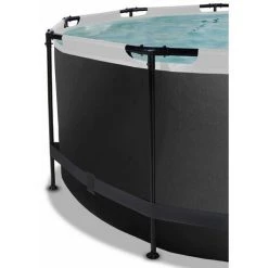 EXIT TOYS EXIT Black Leather Zwembad ø360x122cm Met Zandfilterpomp - Zwart -Piscine Soldes Boutique 64076584 4
