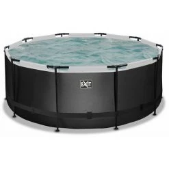 EXIT TOYS EXIT Black Leather Zwembad ø360x122cm Met Zandfilterpomp - Zwart -Piscine Soldes Boutique 64076584 5