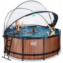 EXIT TOYS EXIT Wood Zwembad ø360x122cm Met Overkapping En Zandfilterpomp - Bruin 9 EXIT TOYS EXIT Wood Zwembad ø360x122cm Met Overkapping En Zandfilterpomp - Bruin -Piscine Soldes Boutique 64076588 3