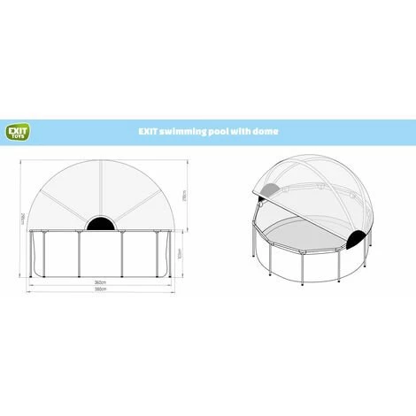 EXIT TOYS EXIT Wood Zwembad ø360x122cm Met Overkapping En Zandfilterpomp - Bruin 7 EXIT TOYS EXIT Wood Zwembad ø360x122cm Met Overkapping En Zandfilterpomp - Bruin – Image 5