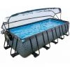 EXIT TOYS EXIT Stone Zwembad 540x250x100cm Met Overkapping En Zandfilterpomp - Grijs -Piscine Soldes Boutique 64076589 1
