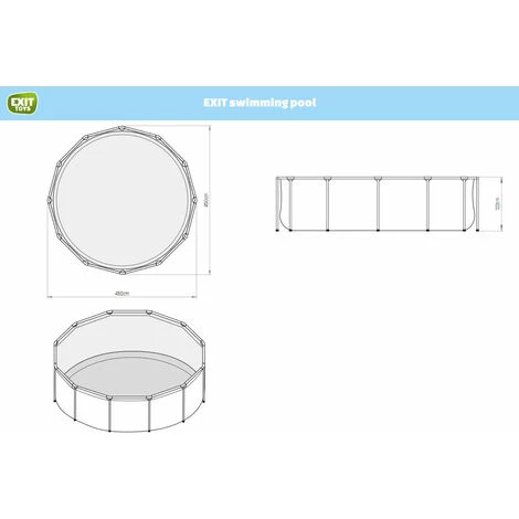 EXIT TOYS EXIT Stone Zwembad ø450x122cm Met Zandfilterpomp - Grijs 6 EXIT TOYS EXIT Stone Zwembad ø450x122cm Met Zandfilterpomp - Grijs – Image 4
