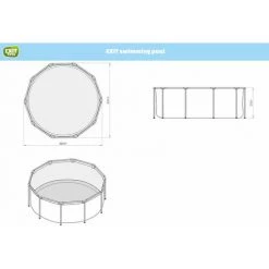 EXIT TOYS EXIT Wood Zwembad ø360x122cm Met Filterpomp - Bruin -Piscine Soldes Boutique 64076591 4