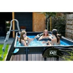 EXIT TOYS EXIT Wood Zwembad 400x200x100cm Met Filterpomp - Bruin -Piscine Soldes Boutique 64076593 4