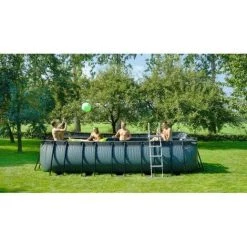 EXIT TOYS EXIT Wood Zwembad 540x250x122cm Met Filterpomp - Bruin -Piscine Soldes Boutique 64076619 3