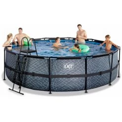 EXIT TOYS EXIT Stone Zwembad ø488x122cm Met Zandfilterpomp - Grijs 6 EXIT TOYS EXIT Stone Zwembad ø488x122cm Met Zandfilterpomp - Grijs -Piscine Soldes Boutique 64076622 2