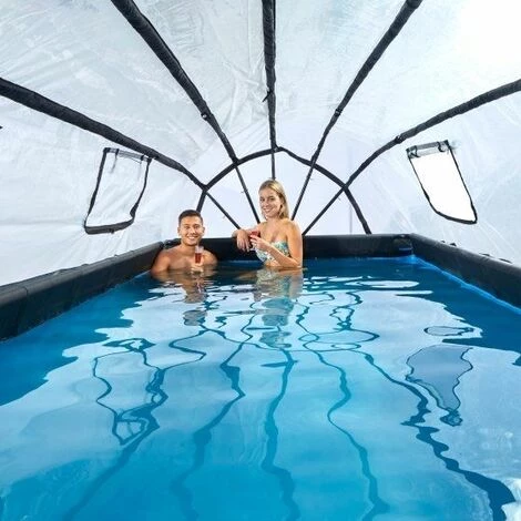 EXIT TOYS EXIT Wood Zwembad 540x250x100cm Met Overkapping En Zandfilterpomp - Bruin 4 EXIT TOYS EXIT Wood Zwembad 540x250x100cm Met Overkapping En Zandfilterpomp - Bruin – Image 2