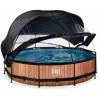 EXIT TOYS EXIT Wood Zwembad ø360x76cm Met Overkapping, Schaduwdoek En Filterpomp - Bruin 1 EXIT TOYS EXIT Wood Zwembad ø360x76cm Met Overkapping, Schaduwdoek En Filterpomp - Bruin -Piscine Soldes Boutique 64076636 1