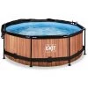 EXIT TOYS EXIT Wood Zwembad ø244x76cm Met Schaduwdoek En Filterpomp - Bruin 1 EXIT TOYS EXIT Wood Zwembad ø244x76cm Met Schaduwdoek En Filterpomp - Bruin -Piscine Soldes Boutique 64076650 1
