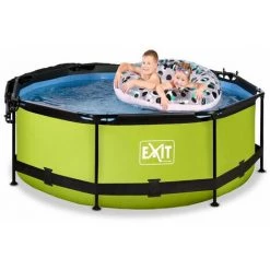EXIT TOYS EXIT Lime Zwembad ø244x76cm Met Schaduwdoek En Filterpomp - Groen -Piscine Soldes Boutique 64076662 3