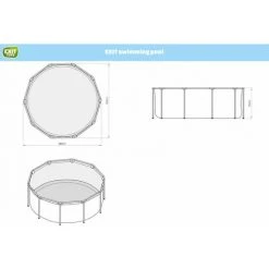 EXIT TOYS EXIT Wood Zwembad ø360x122cm Met Zandfilterpomp - Bruin -Piscine Soldes Boutique 64076671 4