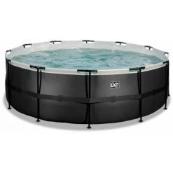 EXIT TOYS EXIT Black Leather Zwembad ø427x122cm Met Filterpomp - Zwart