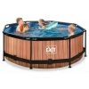 EXIT TOYS EXIT Wood Zwembad ø244x76cm Met Filterpomp - Bruin -Piscine Soldes Boutique 64076716 1