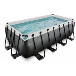 EXIT TOYS Piscine EXIT Black Leather 400x200x122cm Avec Pompe Filtrante - Noir
