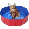 Piscine Pliable Pour Chien Et Chat - En PVC Respectueux De L'environnement - Antidérapante - Avec Valve De Vidange - Pour Chien Et Chat - 50 X 8 Cm - DKSFJKL