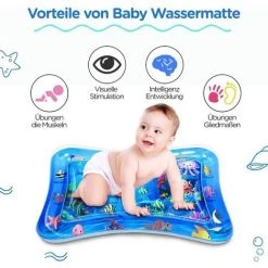 HAZEL Tapis D'eau Gonflable De Bébé, Tapis De Jeux Natte De D'eau, Tapis Eau D'Eveil Bebe, Pour Jouet Bebe Plus De 3 Mois, Jeux D'activités Amusantes Stimulation De La Croissance De Bébé -Piscine Soldes Boutique 64196764 3