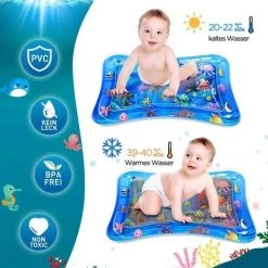 HAZEL Tapis D'eau Gonflable De Bébé, Tapis De Jeux Natte De D'eau, Tapis Eau D'Eveil Bebe, Pour Jouet Bebe Plus De 3 Mois, Jeux D'activités Amusantes Stimulation De La Croissance De Bébé -Piscine Soldes Boutique 64196764 4