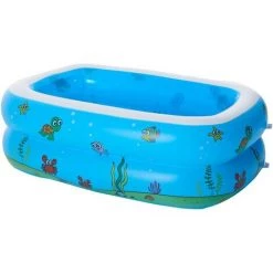 WAVE Piscine Piscine Gonflable Enfant Bébé Été Exterieur Jardin Jeux Familiale Pour Maison L'eau Pool Piscine Kit Entretien Interaction Parent-Enfant Piscine Hors Sol Rectangulaire