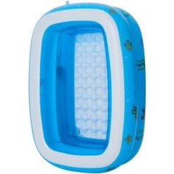 WAVE Piscine Piscine Gonflable Enfant Bébé Été Exterieur Jardin Jeux Familiale Pour Maison L'eau Pool Piscine Kit Entretien Interaction Parent-Enfant Piscine Hors Sol Rectangulaire -Piscine Soldes Boutique 64222783 3