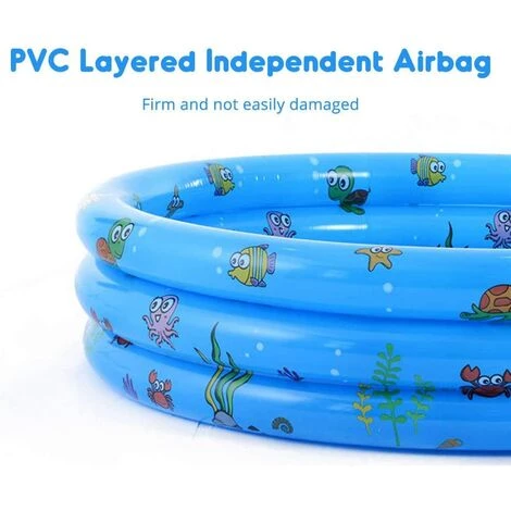 WAVE Piscine Gonflable Enfant Pataugeoire Ronde Ocean Life Épaissi Piscine Gonflable Familiale Pour Le Jardin Pour Enfants Adultes Familles 3 Boudins Diamètre 100*35 Cm 7 WAVE Piscine Gonflable Enfant Pataugeoire Ronde Ocean Life Épaissi Piscine Gonflable Familiale Pour Le Jardin Pour Enfants Adultes Familles 3 Boudins Diamètre 100*35 Cm – Image 5