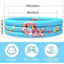 WAVE Piscine Gonflable Pour Bébé , Pataugeoire, Piscine Gonflable En Plastique Pour Bébé Intérieure/extérieure, Fête D'été En Eau Sûre, 110 X 30 Cm (43,3 X 11,8 Pouces) 10 WAVE Piscine Gonflable Pour Bébé , Pataugeoire, Piscine Gonflable En Plastique Pour Bébé Intérieure/extérieure, Fête D'été En Eau Sûre, 110 X 30 Cm (43,3 X 11,8 Pouces) -Piscine Soldes Boutique 64224127 4