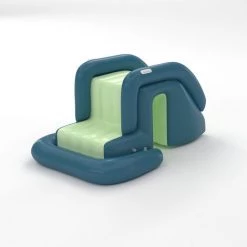 TANCYCO Toboggan Gonflable Pour Piscine Fourniture De Piscine Installation De Loisirs De Jeu D'eau Portable Pour La Fête De L'eau Dans Le Jardin Extérieur (Vert)