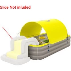 TANCYCO Auto Inflation Piscine Résistant Au Soleil Gonflable Flotteur Radeau Auvent Amovible Pour La Fête Extérieure De L'eau Dans La Cour (Jaune, 3 Mètres) -Piscine Soldes Boutique 64277652 2