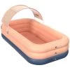 TANCYCO Auto Gonflage Piscine Gonflable Résistant Au Soleil Radeau De Flotteur De Piscine Auvent Amovible Pour La Fête De L'eau De Cour Extérieure (Rose,2.1M) 1 TANCYCO Auto Gonflage Piscine Gonflable Résistant Au Soleil Radeau De Flotteur De Piscine Auvent Amovible Pour La Fête De L'eau De Cour Extérieure (Rose,2.1M) -Piscine Soldes Boutique 64277667 1