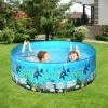 TANCYCO 122 * 25cm / 48 * 9.8in Piscine Extérieure Pour Enfants Piscines De Forme Ronde Pliables Portables Pour Enfants Tout-petits Jeu D'eau D'été