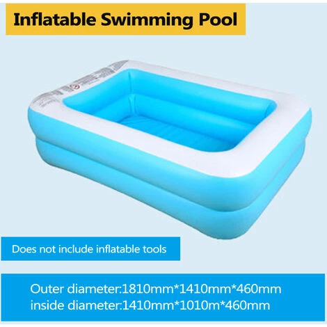 TANCYCO Bébé Piscine Gonflable Bébés Gonflable été Cool Baignoire Enfants Jardin Eau Jouant Piscine Gonflable (1.81 * 1.41 * 0.46m) 4 TANCYCO Bébé Piscine Gonflable Bébés Gonflable été Cool Baignoire Enfants Jardin Eau Jouant Piscine Gonflable (1.81 * 1.41 * 0.46m) – Image 2