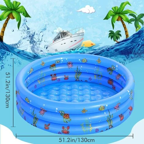 BF Piscine Gonflable Piscine Gonflable Pour Enfants épaissie Baignoire Gonflable Ronde De Dessin Animé 130CM 5 BF Piscine Gonflable Piscine Gonflable Pour Enfants épaissie Baignoire Gonflable Ronde De Dessin Animé 130CM – Image 3
