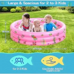 BF Piscine Gonflable Ronde, Pataugeoire Gonflable 100x40cm, Pataugeoire Pour Piscine, Pataugeoire Ronde, Piscine Gonflable Pour Enfants, Jouets De Jardin D'été Familial Piscine Pour Enfants Intérieure Et Extérieure -Piscine Soldes Boutique 64388299 2