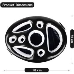 ENLENK Porte Boisson Gonflable, 8 Trous Bar De Piscine Flottant, Porte Gobelet De Boissons Salade De Fruits Buffet Piscine Accessoires Adultes Pour Piscine Beach Party Fun (Black) -Piscine Soldes Boutique 64492559 2