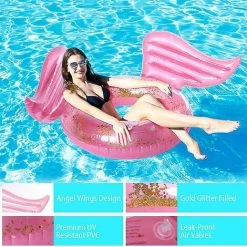 LTS FAFA Ailes D'ange Gonflable Flotteur De Bain Anneau Confettis Salon Transparent Pour été Piscine Fête Amusant Plage Tube D'eau Jouets Femmes Adultes 11 LTS FAFA Ailes D'ange Gonflable Flotteur De Bain Anneau Confettis Salon Transparent Pour été Piscine Fête Amusant Plage Tube D'eau Jouets Femmes Adultes -Piscine Soldes Boutique 64495543 5